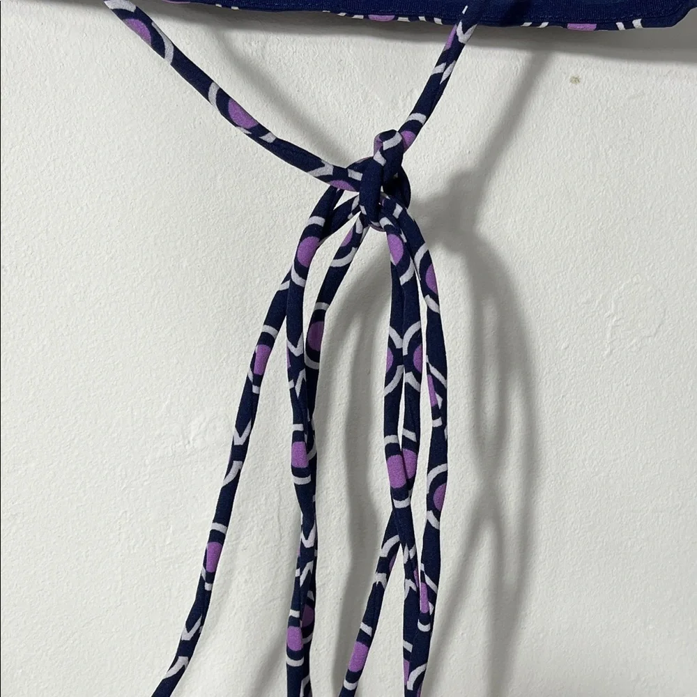 Zara Purple and Blue Geometric Blouse